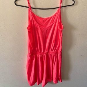 WOMENS SLEEVELESS HOT PINK CUTE ROMPER